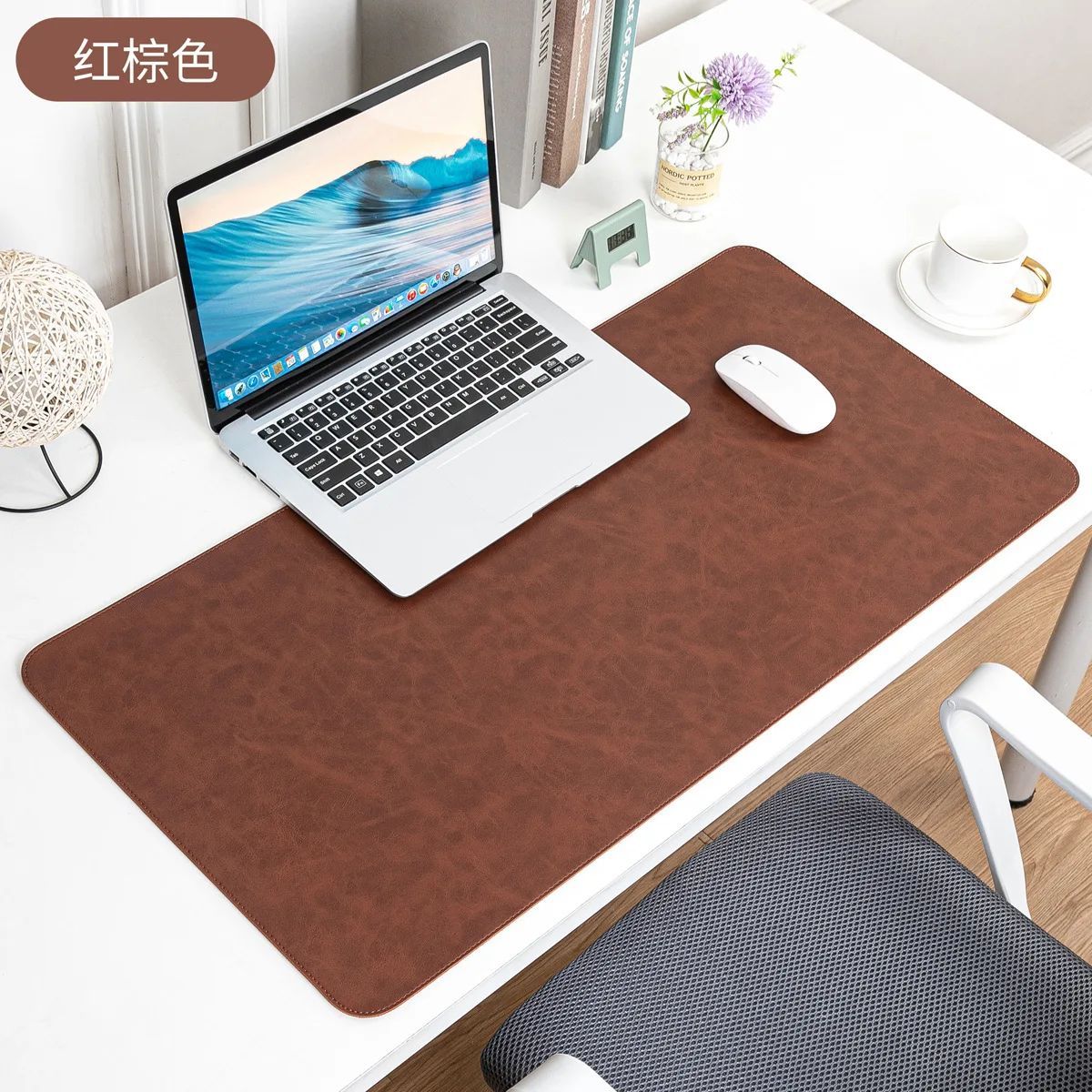 Mouse Pad Impermeável PU Tapete de Mesa Protetor Grande Mousepad Computador Laptop Antiderrapante Fácil de Limpar Tapetes de Teclado