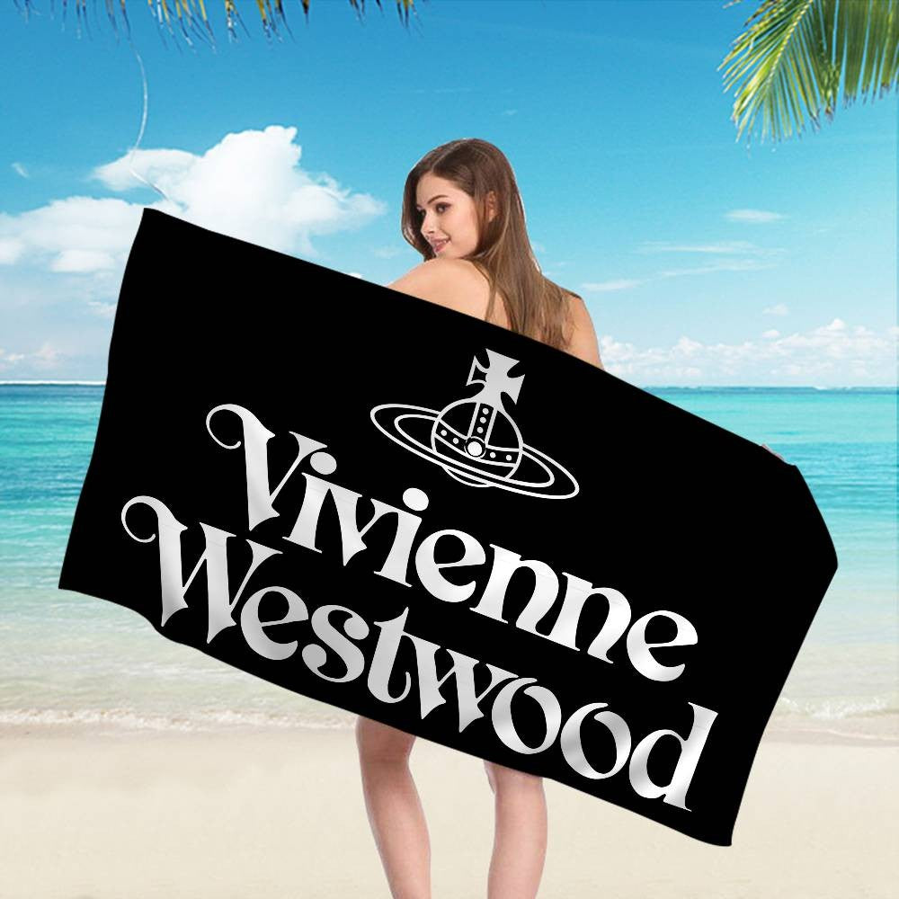 V-VivienneS-S Westwood Fashion Microfiber Beach Towel Absorbent Quick dry Soft Yoga Swimming Resort Mountain Climbing Towel