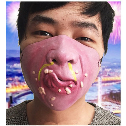 Halloween Men's Half Face Skull Mask Halloween Mask Party Cosplay Costume Halloween Party Horror Mask