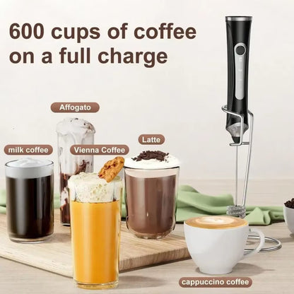 Espumador de leite elétrico, batedor de ovos manual, máquina de café para bebidas, máquina de creme de geleia de 3 velocidades, batedeira de massa para cozinha doméstica