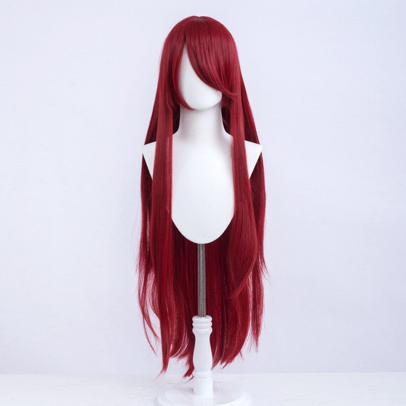 Halloween Cosplay Anime Party Fancy Wig Costume Wig 100cm Long Straight Heat Resistant Synthetic Hair Anime Colored Hair