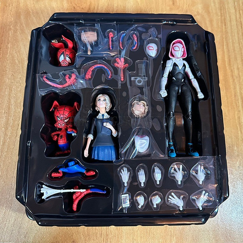 Coleção de Bonecos de Ação Sv Action Spider-Man Peter Parker Sentinel Marvel Homem-Aranha no Aranhaverso Brinquedos Modelo de Estatueta