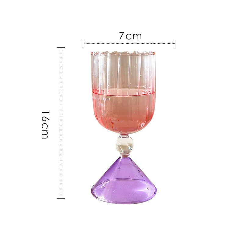 Taças de Coquetel Estilo Onda com Efeito Duas Cores Criativas Verde Azul Âmbar Roxo para Martini Mojito Champagne Margarita