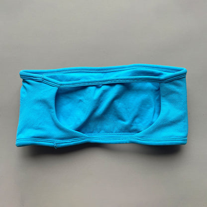 NO LOGO Backless Bandeau Sports Bra Gym Women Top Crop Tube Yoga Tops Halter Sports Seamless Bras Scrunch Workout Yoga Tank