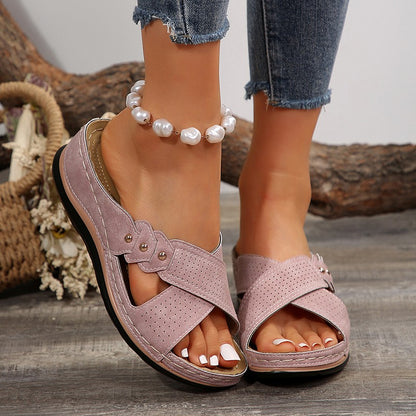 Shoes Sandals Women Summer Open Toe Sandals Woman Casual Women's Sandals Plus Size Ladies Shoes Slip On Female Footwear Slipper