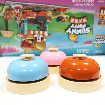 Brinquedo Musical Sino de Metal Bebê com Estímulo Auditivo Colorido, Campainha de Mesa, Campainha de Chamada para Jogos, Chamada de Animais de Estimação, Auxílio para Crianças