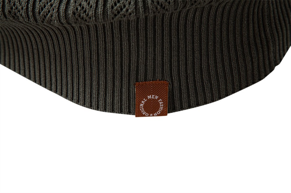 AIOPESON Premium Solid Color Polo Men Slim Fit Zip Long Sleeve Luxury Textured Fabric Business Casual Mens Sweatshirt