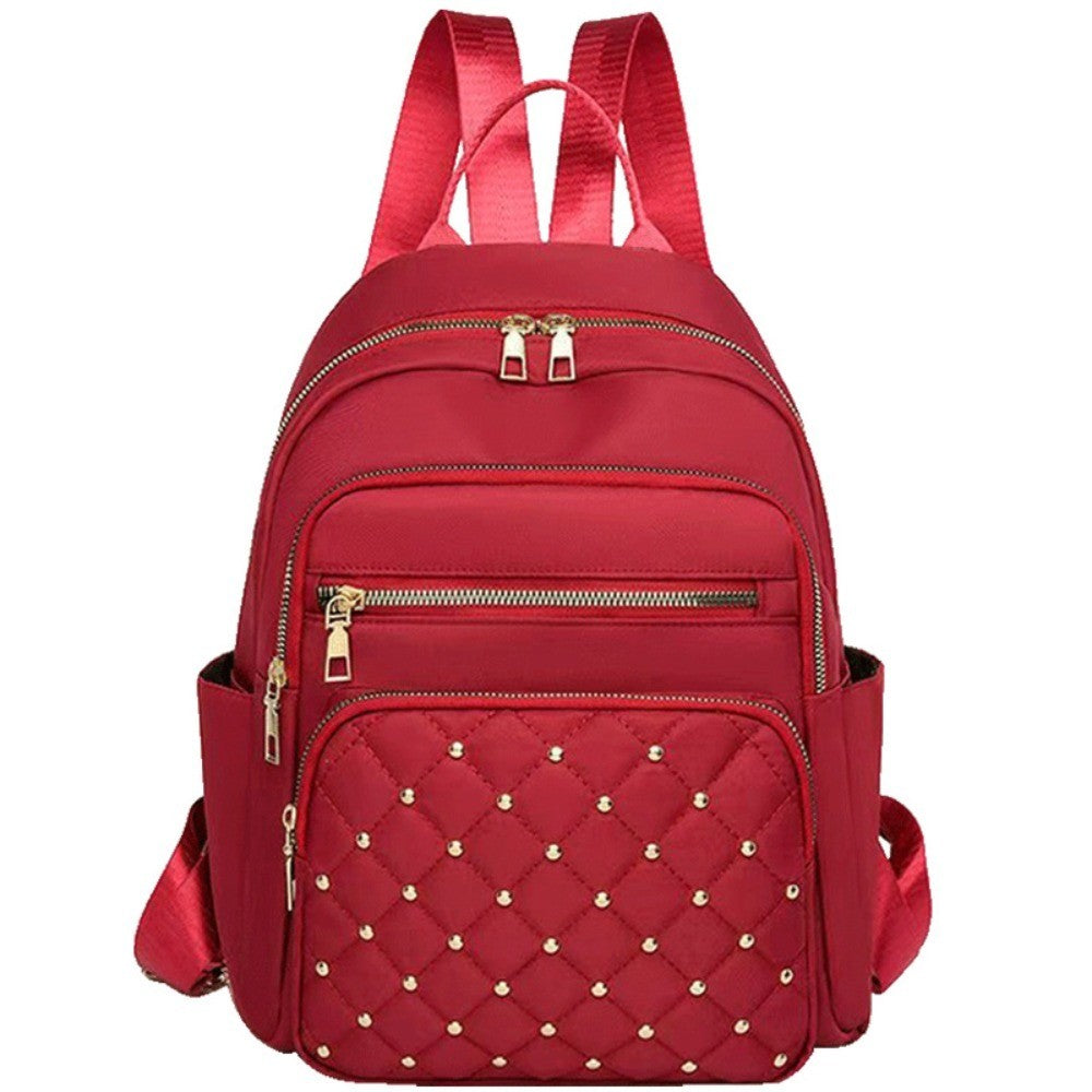 Casual Classic Vintage Backpack Elegant Multiple Pockets Women Backpack Adjustable Straps School Bag Girls