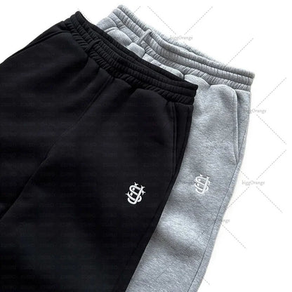 Retro High Street Harajuku Casual Loose Straight Wide-leg Pants Men Y2K American Hip-hop Trendy Brand Oversized Sweatpants Women