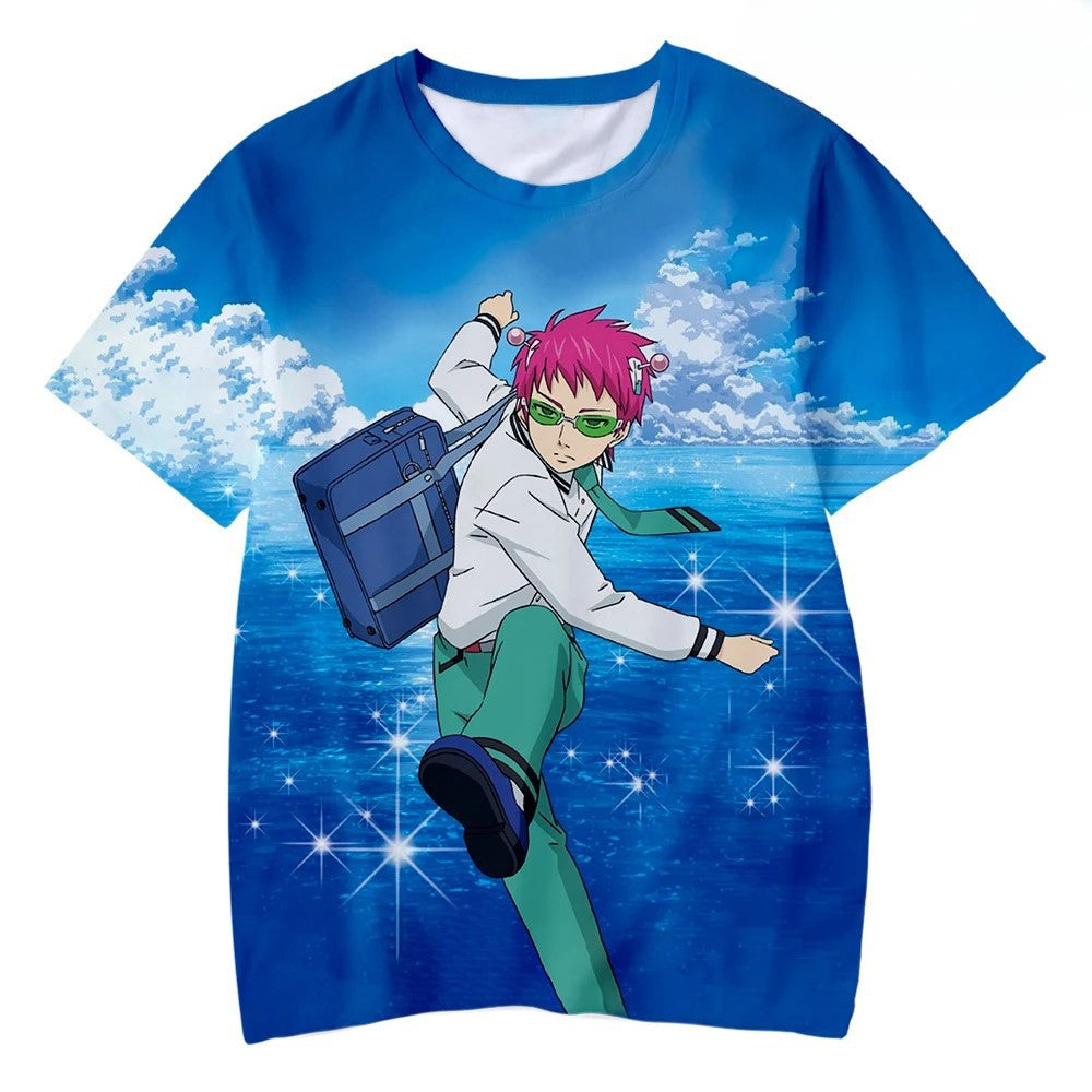 Saiki Kusuo No Sai Nan Men Printed T-shirt Miyagi Endgame Dorohedoro Backpack Young T Shirt Sakura Wars Cosplay Japan Anime Tees