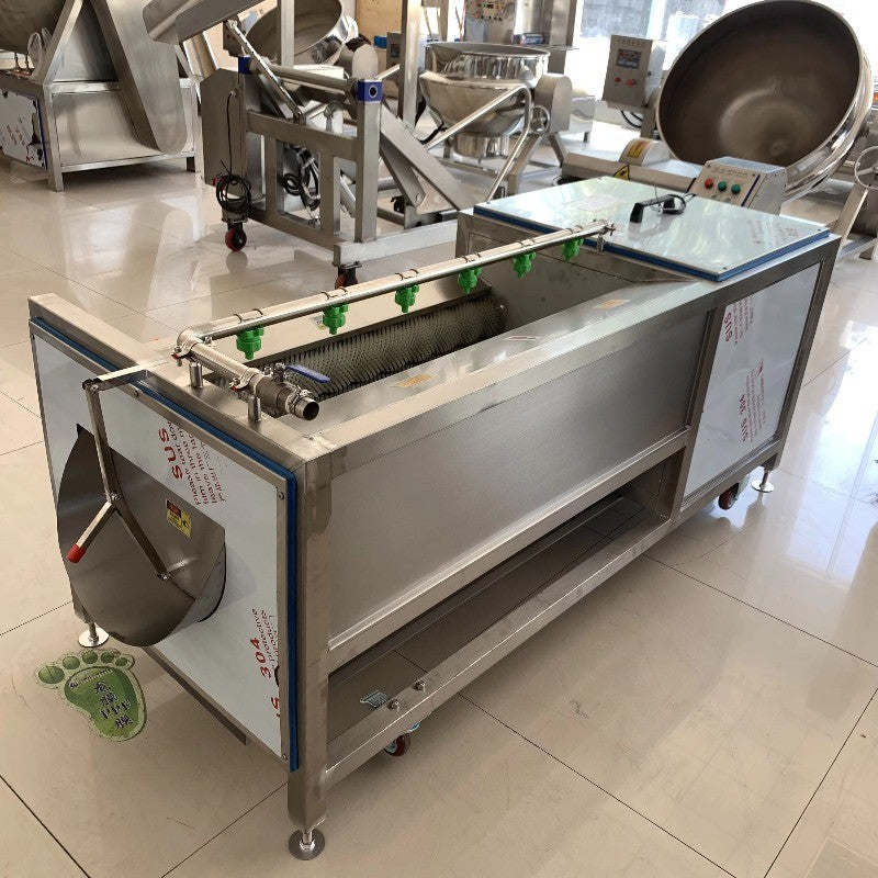 Fully Automatic Commercial Stainless Steel Roller Cleaning Machine Highly Efficient for Fruit Vegetable Root Crop Peeling Simple