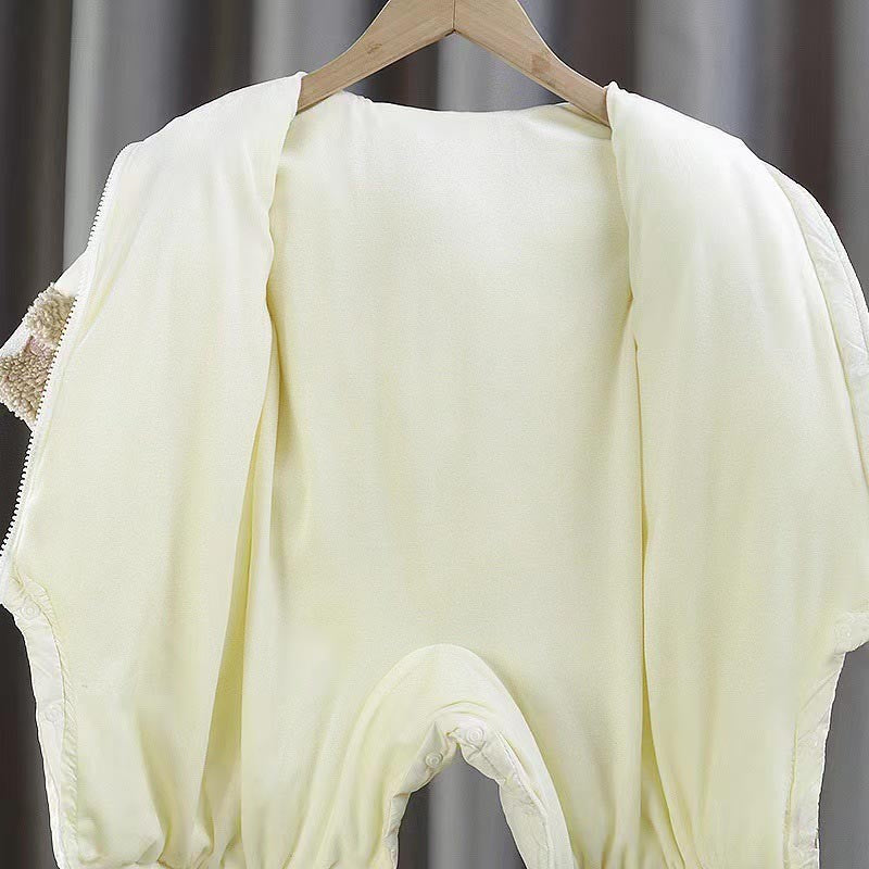 Winter Newborn Baby Romper Thicken Cotton Jumpsuit Infant Onesie Fleece Lining Hooded Rompers for Boy Girl Clothes Kids Outfit