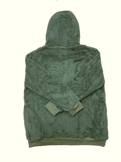 2024 Winter Warm Women Jackets Plush Casual Loose Fleece Plaid Y2K Hooded Zipper Fashion Cashmere Warm Solid Color Ladies Coats