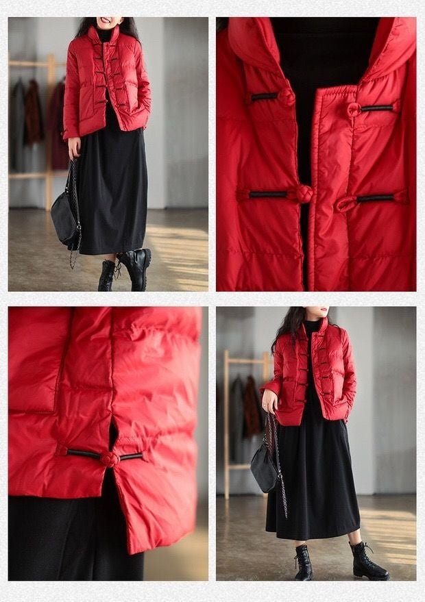 Vintage Single-breasted Quilted Puffer Jacket Winter Warm Lightweight Parka Windproof Outerwear Winter ClothesTrends Coat New