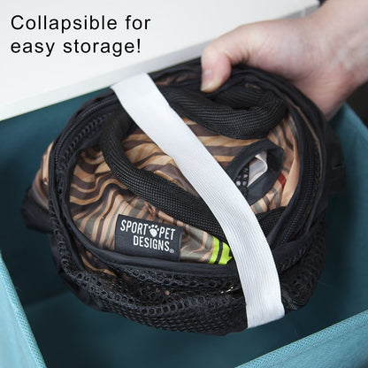 Transportador Dobrável Leve para Gatos com Zíper de Segurança Portátil para Viagem para Gatos e Gatinhos com Painéis de Malha Ventilada