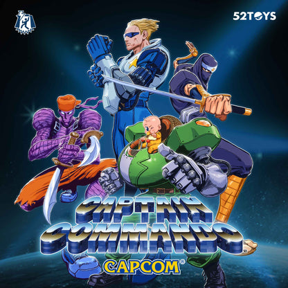 52TOYS Action Figure CAPCOM Captain Commando, 1PC Decoração de Mesa Colecionável, Presente Criativo para Aniversário, 3.75inch/10cm