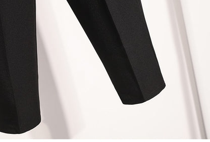 Plus Size Pants Woman 2025 Autumn Winter New Arrival High Waist Suit Pants High Quality Korean Style Straight Trousers