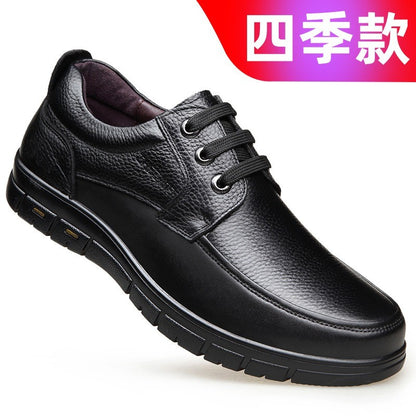 Hot Sale Men Genuine Leather Casual Shoes Soft Sole Walking Shoes Luxury Brand Middle-aged Old Man Dad Lightweight Loafers Shoes