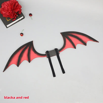 New Handmade Simulation Plush Furry Bat Ears Devil Sweetheart Halloween Bat Cosplay Pros Night Party Animals Hair Band Bat Wing