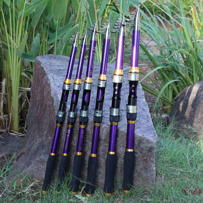 Sougayilang 1.8-3.3M Telescopic Fishing Rods 6-8 Sections Ultralight Glass Fiber Carp Fishing Rods Spinning Pole Fishing Tackle