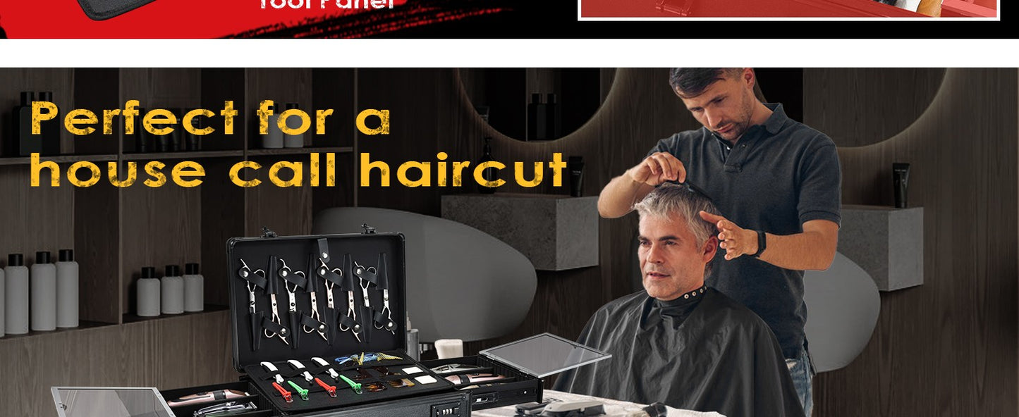 Maletas para Máquinas de Cortar Cabelo e Suprimentos Organizador de Ferramentas de Cabelo Maleta de Barbeiro para Viagem Maleta de Suprimentos Profissionais para Barbeiro