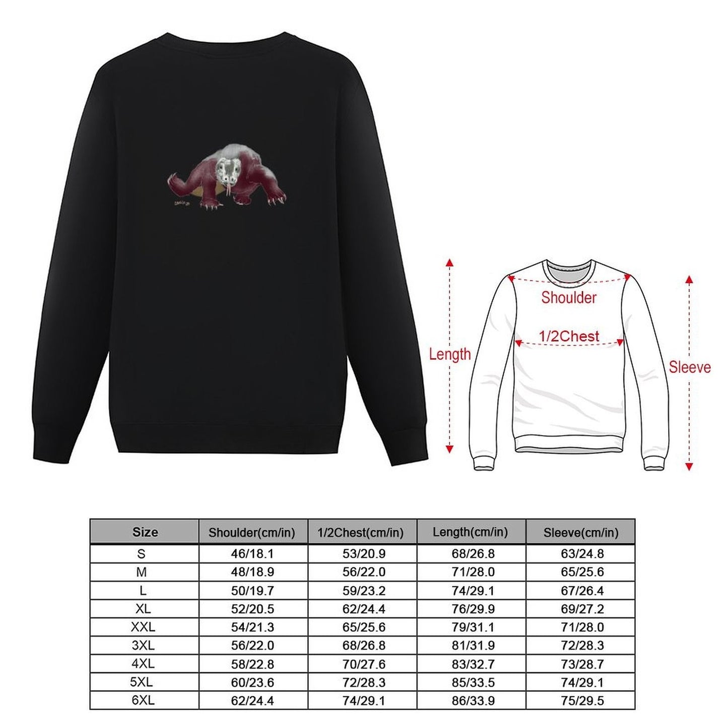 Komodo Dragon Pullover anime clothing men's winter sweater men's clothes anime clothes sweatshirt