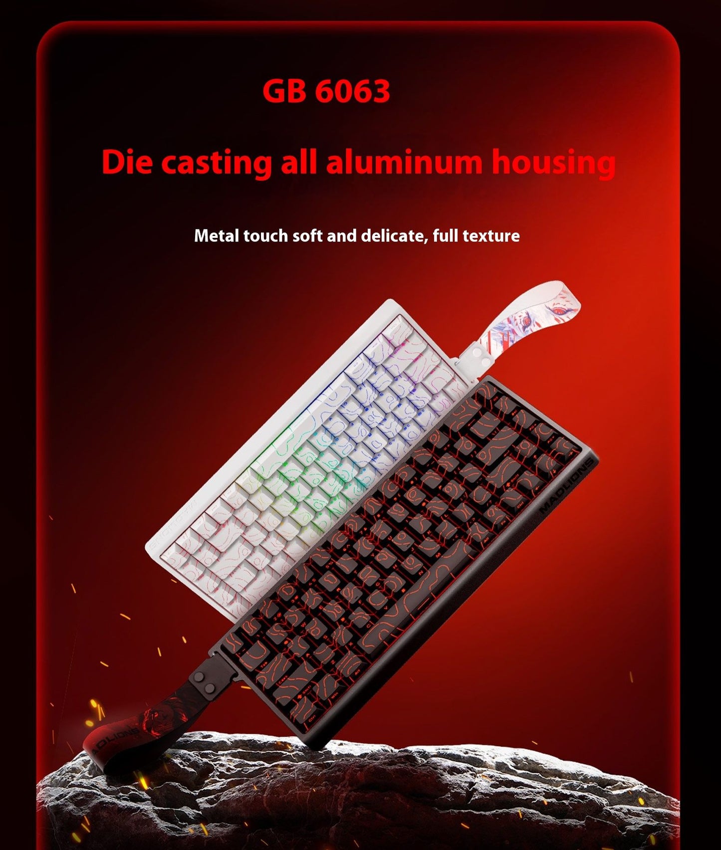 Hot Sale MADLIONS MAD60HE Magnetic Switch Keyboard Mechanical Keyboard 8000Hz 0.01mmRT Wired Custom Valorant Gaming Keyboard