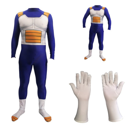 Men's Vegeta TRUNKS Kids Adult Cosplay Costume Super Saiyan Boys Youth GOKU Torankusu Halloween Jumpsuit Bodysuit Party Dress Up