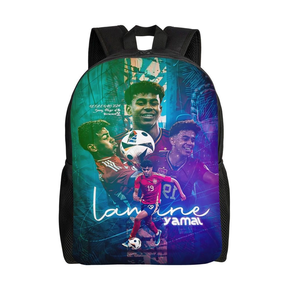 Lamine Y-Yamal Mochila Infantil para Meninos Meninas, Mochilas Esportivas de Futebol, Mochila Escolar Kawaii para Creche