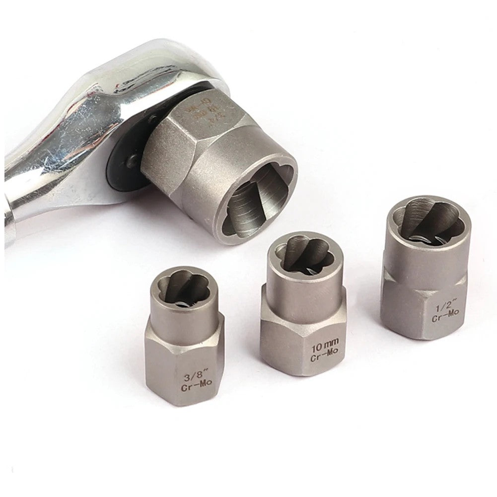 Conjunto de 14 Peças Extrator de Parafuso e Porca de Impacto, Aço Cr-Mo, Conjunto de Ferramentas Extratoras de Parafusos com Estojo de Armazenamento Sólido para Dropshipping Industrial