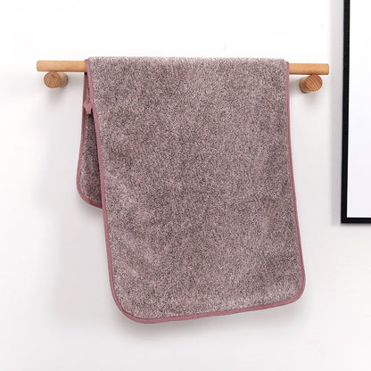 Bamboo charcoal fiber bath towel, dry hair cap, coral velvet, thickened shower gift, antibacterial towel, quick drying for men a