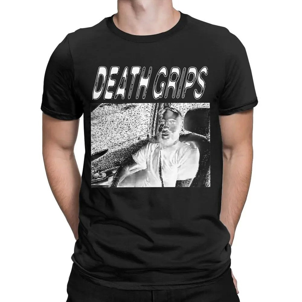 Men's Death Grips T Shirt Cotton Tops Hipster Short Sleeve Round Neck Tee Shirt Printing T-Shirts