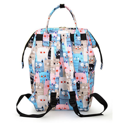 Large Capacity Mommy Bottle Insulated Storage Bag Diaper Storage Bag Cartoon Fashion Backpack Large Capacity Travel Bag New