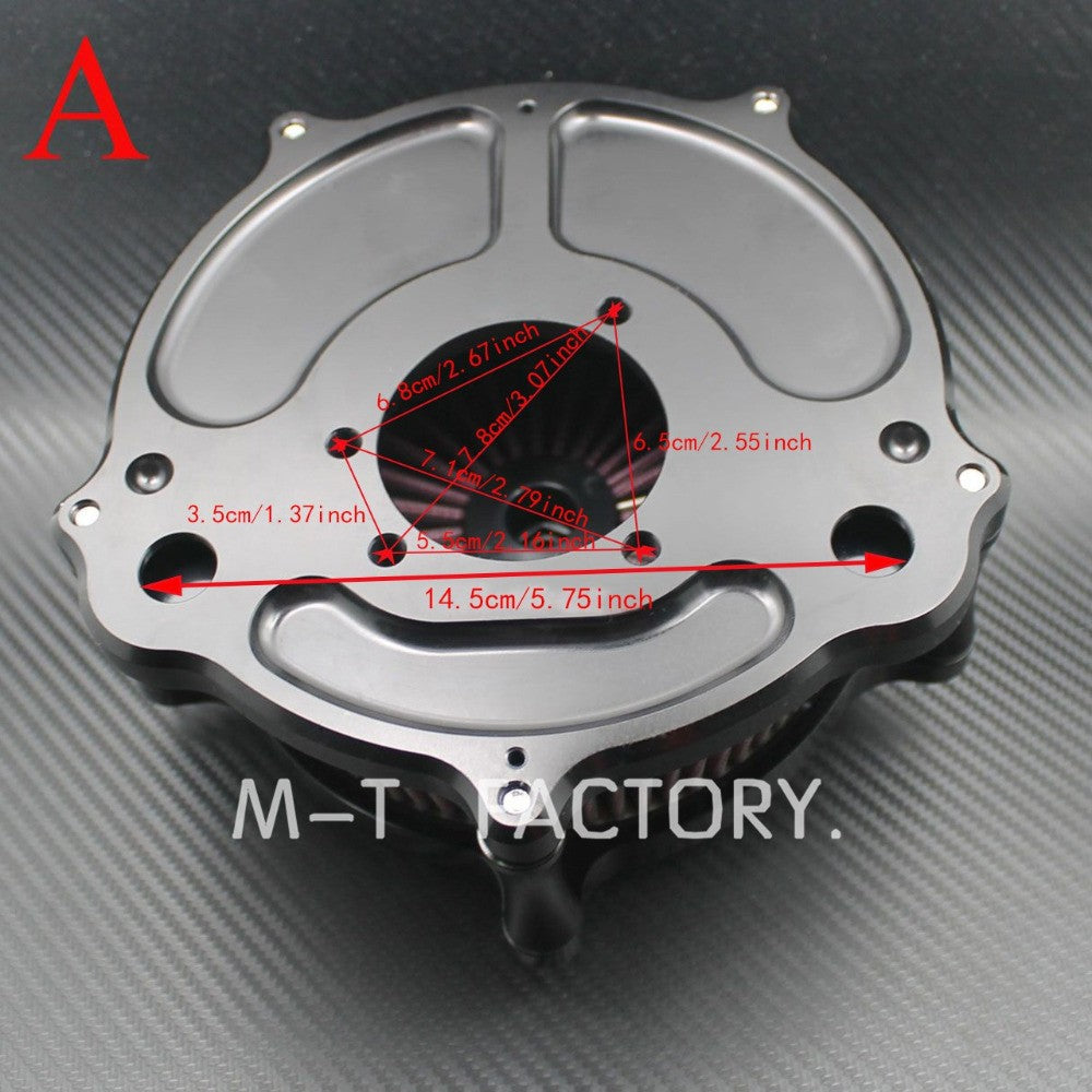 Black Spike Air Cleaner Intake Filter For Harley Sportster XL 883 Dyna V-Rod Softail Fat Boy Touring Ultra FLHR FLHX FLSTNSE
