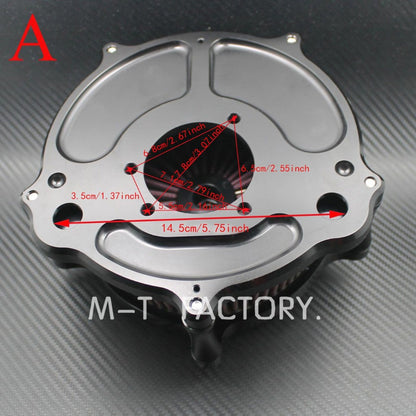 Black Spike Air Cleaner Intake Filter For Harley Sportster XL 883 Dyna V-Rod Softail Fat Boy Touring Ultra FLHR FLHX FLSTNSE