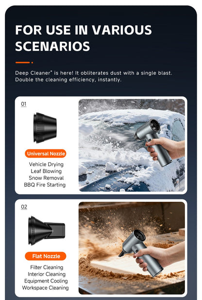 ADINKAM Upgraded Stepless High-Efficient Jet Fan Blower OEM-Style 500g Wind Pressure Super Power Car House PC Cleaning Tools