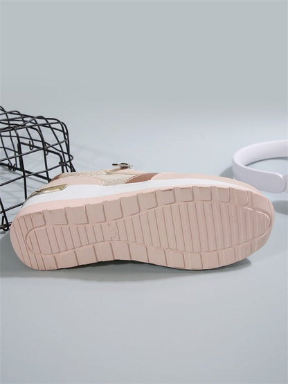 Fashion Thick Bottom Silver Sneakers Women 2025 Spring Wedge Heel Vulcanized Shoes Woman Comfortable Lace Up Sport Sneaker Mujer