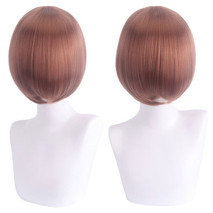cosplay wig, face-controlling, short hair, thickened version, face-controlling style, colorful Synthetic fiber wig