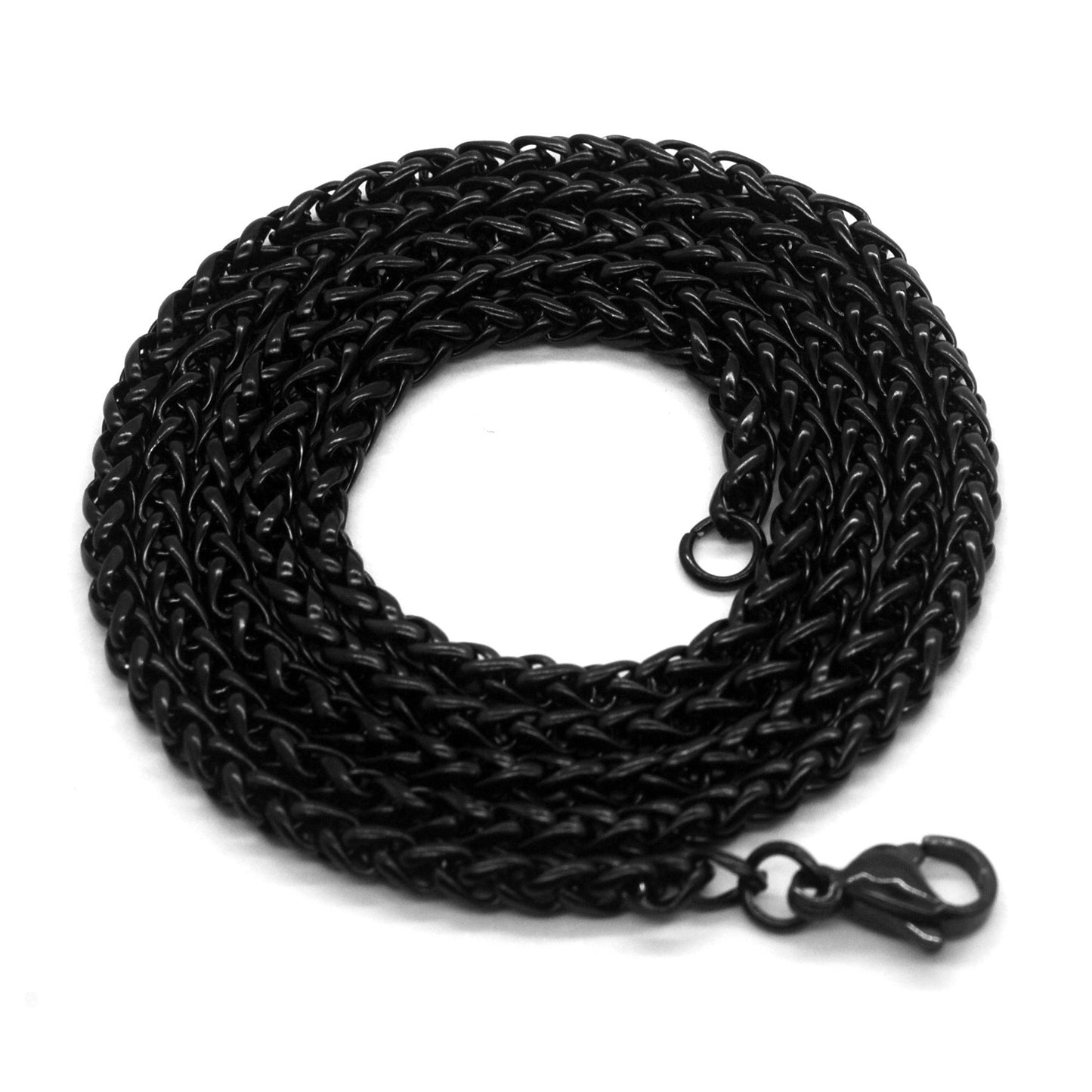COLAR HNSP DE AÇO INOXIDÁVEL PRATA TORCIDO TIPO CORDÃO PARA HOMENS Mulheres HIP HOP PUNK Acessórios de Joias 3/4/5/6/8MM de Espessura