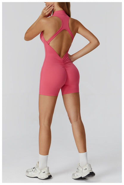 New Sexy Sports Set Women Gym Set Shorts Training Yoga Clothes Women Rompers Stretch Sports Jumpsuit Female Workout Bodysuits