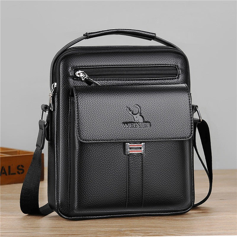 High Quality Men Shoulder Bag Men PU Leather Flaps Men's Crossbody Bags Business Flap Male Solid Messenger Bag Travel Bag