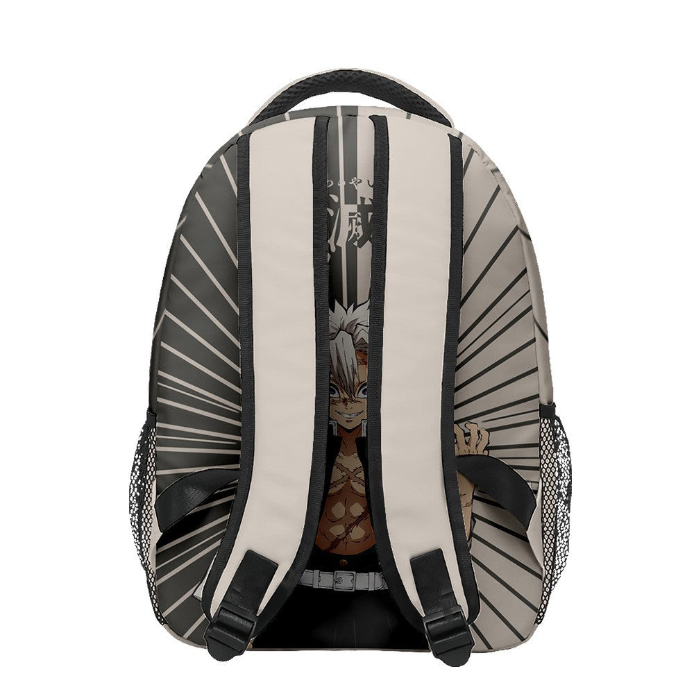 Anime Demon Slayer Tanjiro Nezuko 3D Printed Backpack for College Students Large School Bag 15 Inch Laptop Bag Middle School