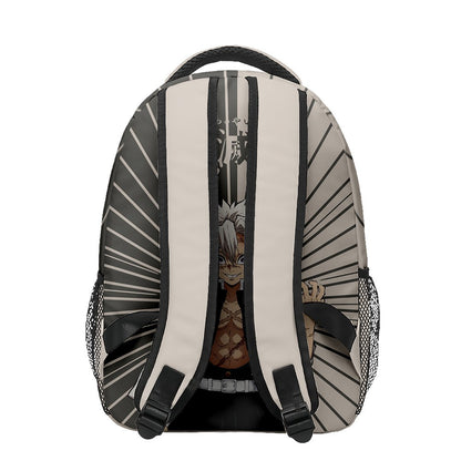 Anime Demon Slayer Tanjiro Nezuko 3D Printed Backpack for College Students Large School Bag 15 Inch Laptop Bag Middle School