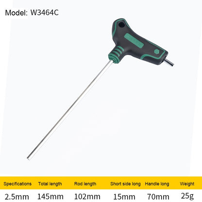WYNN'S T-Handle Allen Wrench Metric Long Arm Ball/Flat End Hex Key Wrench 1.5-12mm Home Auto Bike Repair Hand Tool Screwdriver