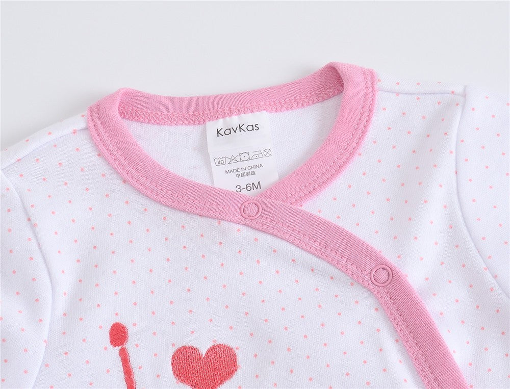 3 Pcs/lot 100% Cotton Baby Girls Clothes Set 0-12M Long Sleeve Newborn Boy Rompers Spring Autumn Carton Print Jumpsuit