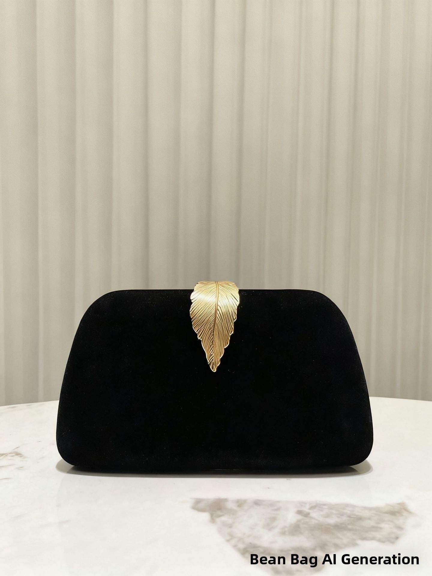 Velvet Leaf Evening Bag High Luxury Clutch Party Bag for Women Fresh Sweet Style Lock Buckle Square Shoulder Bag for Qipao