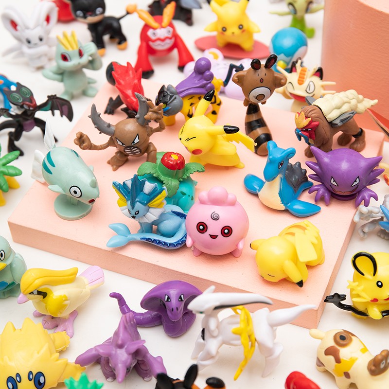 Mini Figuras Pokémon 144 de 2-3cm/250 de 4-6cm Modelo Anime Diferentes Estilos Bonecas Fofas Brinquedos Pikachu Pokémon Go Presentes de Aniversário para Crianças