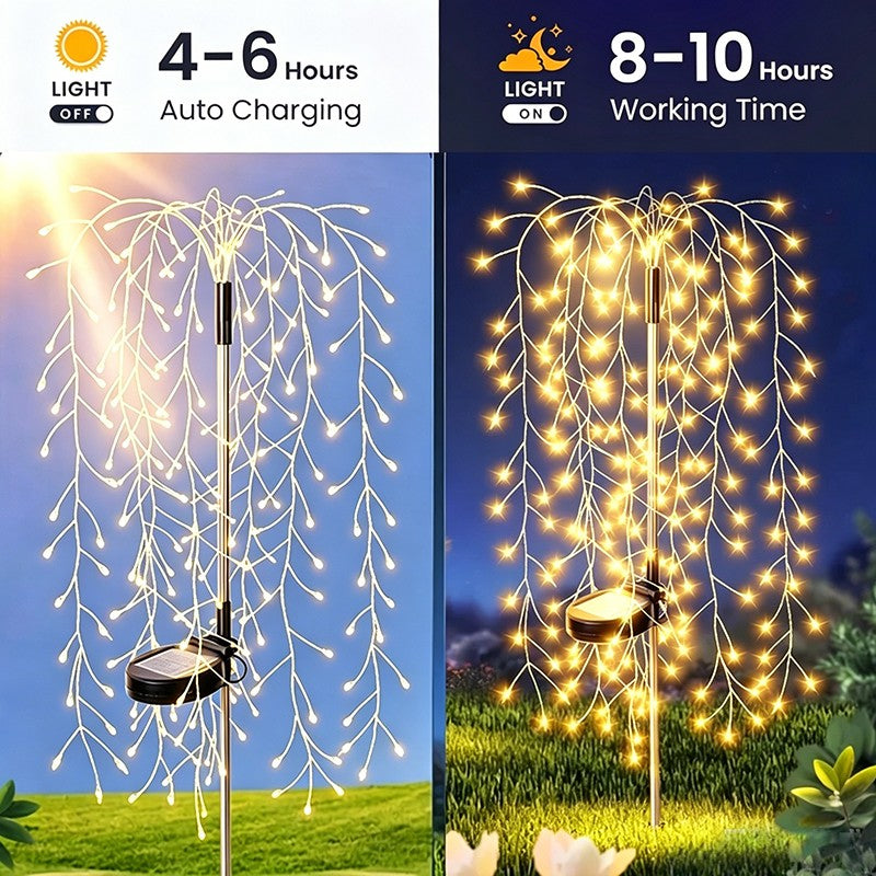 Firework LED Solar Garden Lights Waterproof Outdoor Courtyard Christmas Decor Fairy Lights for Patio Pathway Street Porch
