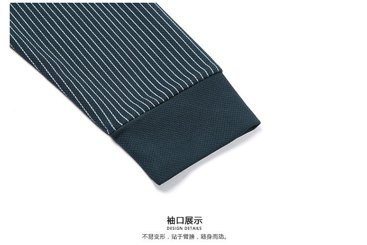 Fashion Fake Two-piece Men Long Sleeve Shirt Stripe Splice Lapel Loose Casual Pullover Tops 2025 Male Formal Business Polo Shirt