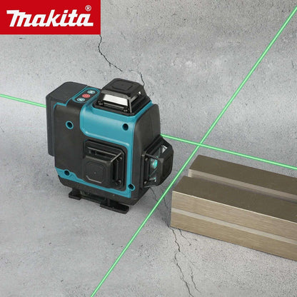 Nível a Laser Verde Makita: Linhas 4×360°, Bateria de 5000mAh, Modos de Auto Nivelamento e Manual, 8h de Autonomia para Obras e Layouts